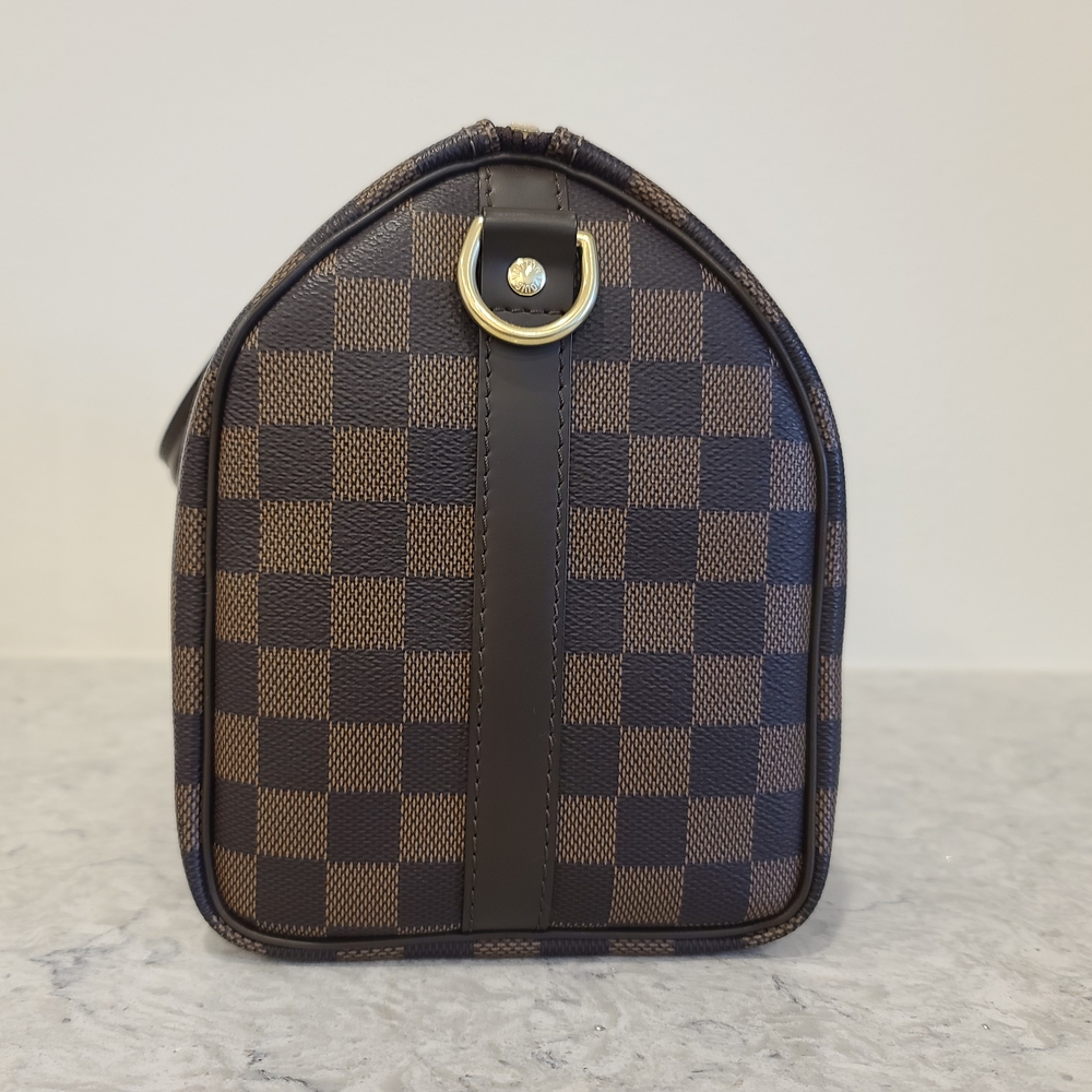 Brown Checkered Handbag Speedy 25 - Picture 2 of 11